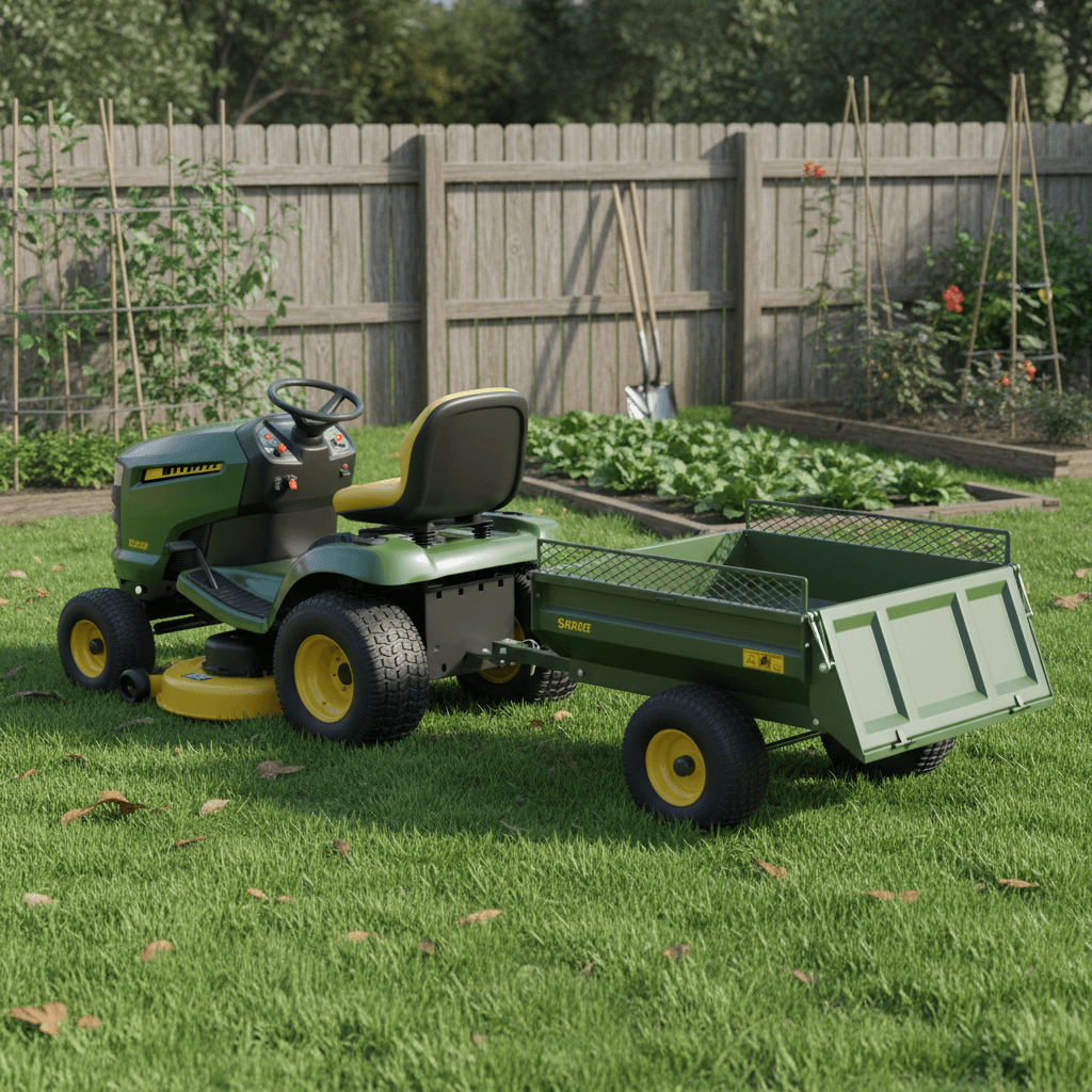 Remorque Basculante 340kg — Pour Tracteur Tondeuse